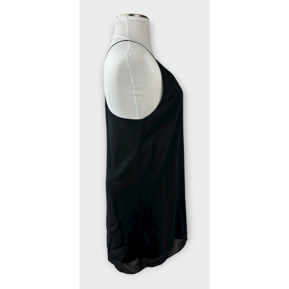 Alice + Olivia Fierra Y-back Silk Blend Racerback Slip Mini Dress Black Sz Large - Picture 6 of 16